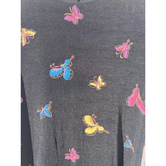 Espressa Butterfly T-Shirt Mini Dress Fit N Flare Whimsy Goth Punk Fairy Size M - Picture 3 of 6